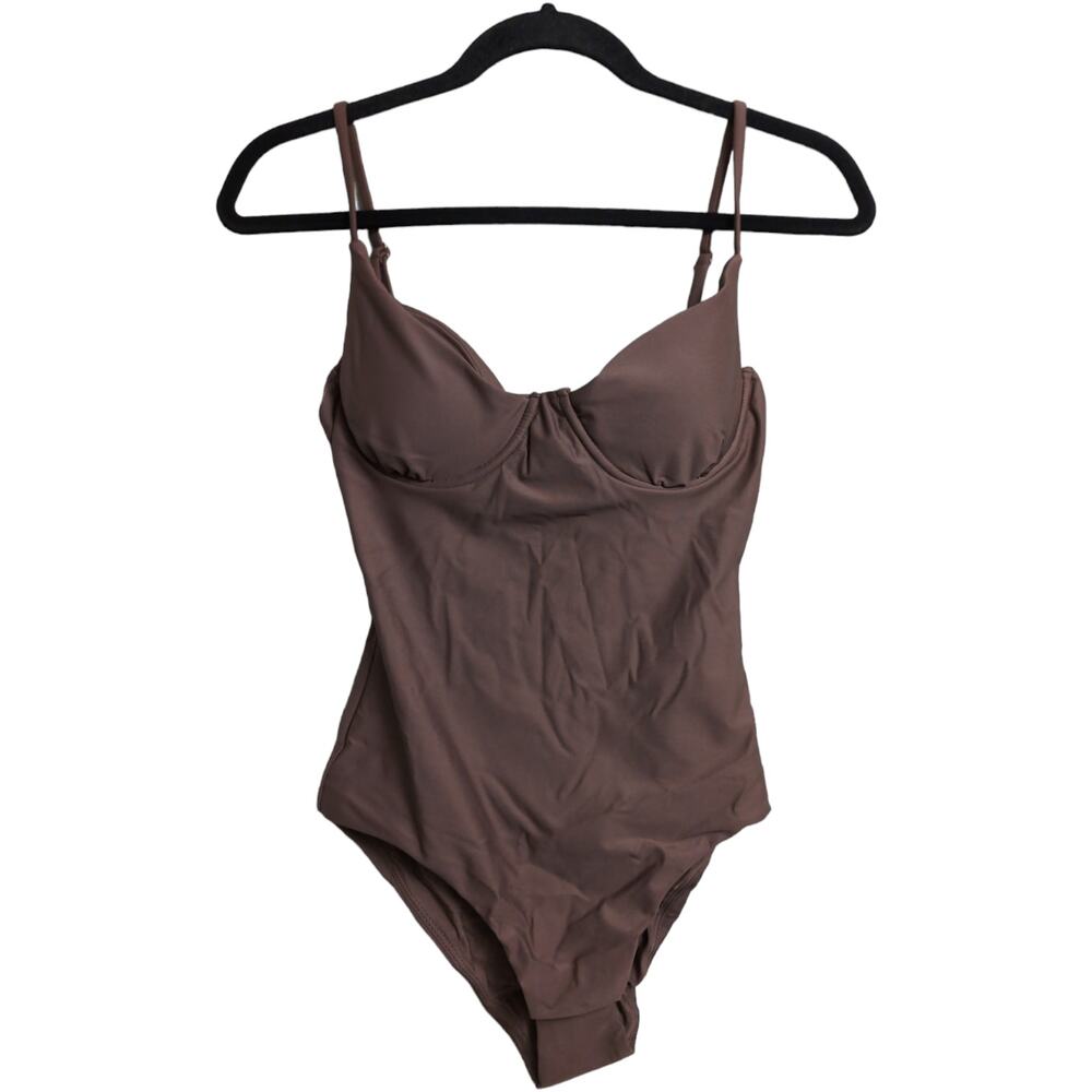Andie Luna One Piece Espresso (Brown) Swimwear Bathing Suit Size S New